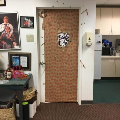 The full door on the men's dressing room
