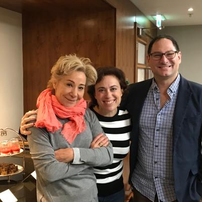 Zoe Wanamaker with Debbie and Jason 