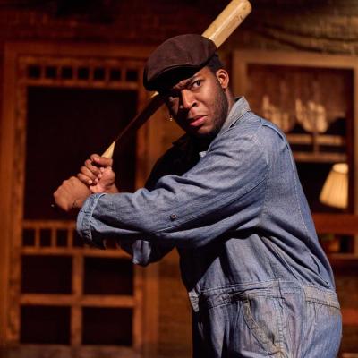 Carl Stewart as Troy Maxson in August Wilson's FENCES. Photo Credit: DJ Corey Photography