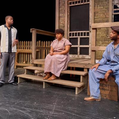 Avery Ford, Ría Simpkins, and Carl Stewart in August Wilson's FENCES. Photo Credit: DJ Corey Photography