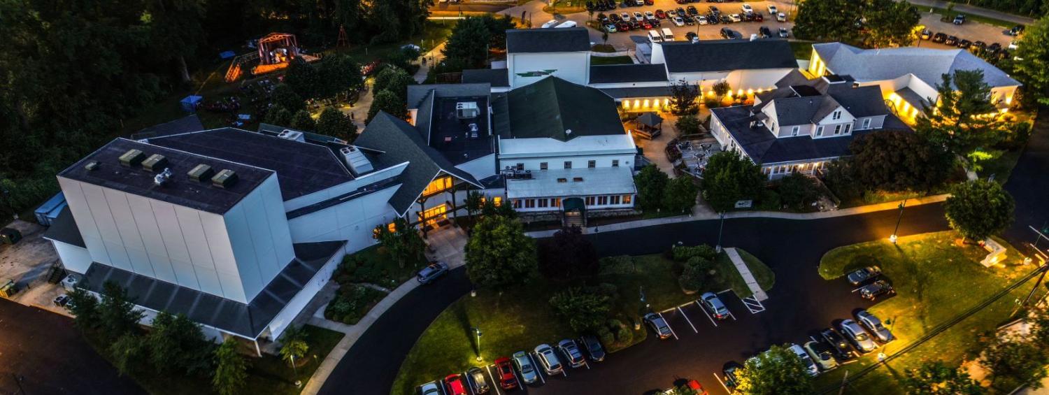 Aerial view of Olney Theatre Center campus