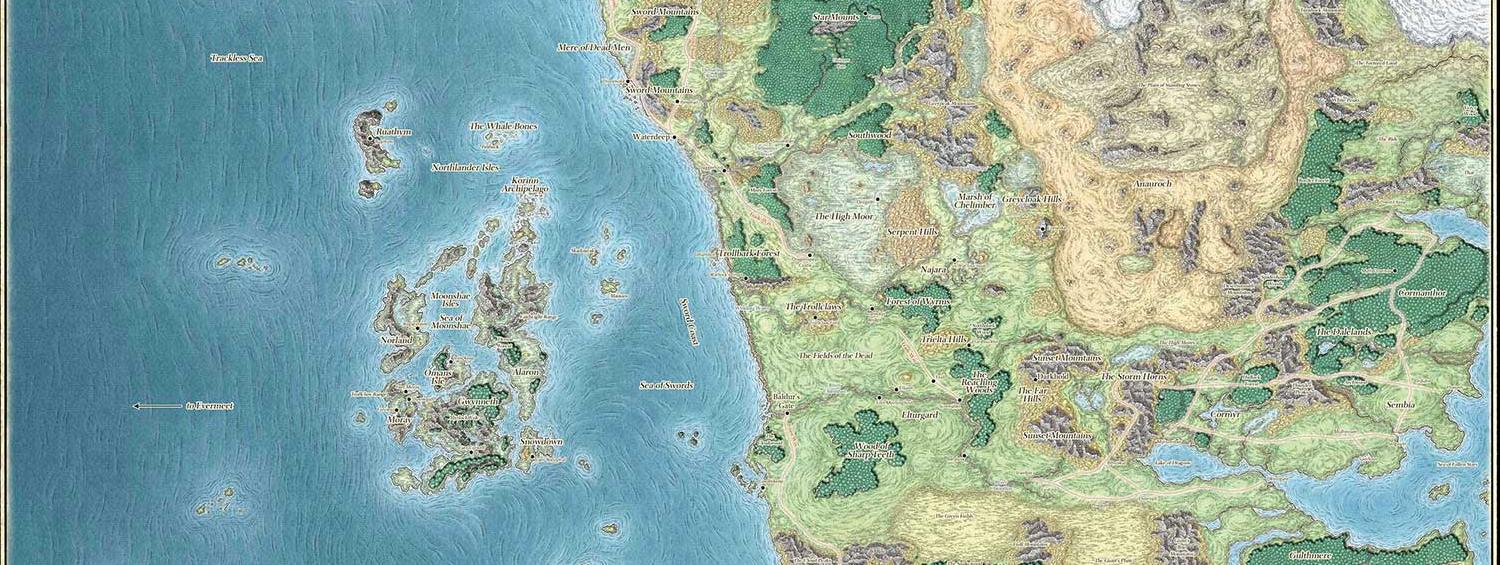 Побережье днд. Забытые королевства (Forgotten Realms). ДНД Forgotten Realms. Sword Coast Map. Карта побережья мечей.