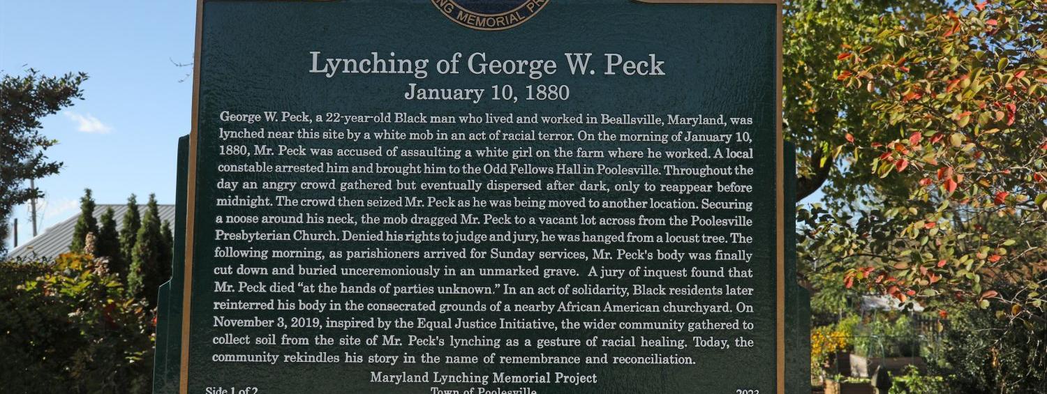 Lynching Memorial Plaque
