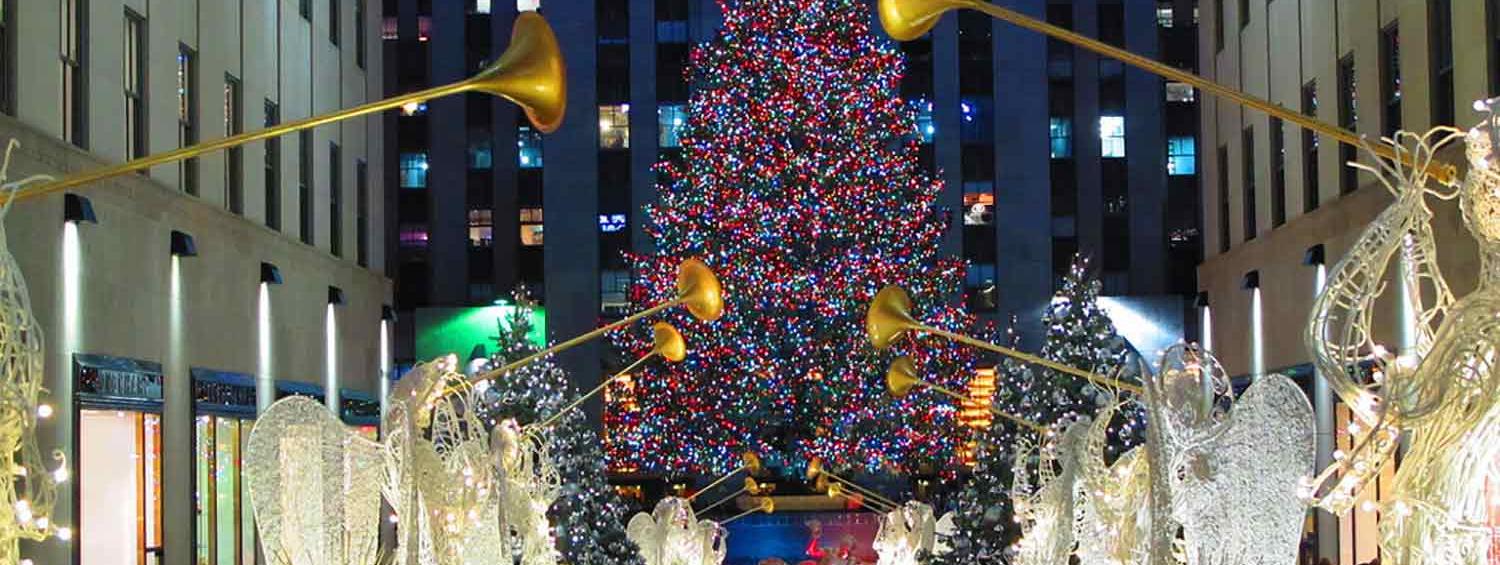 A photo of the Rockefeller Tree 