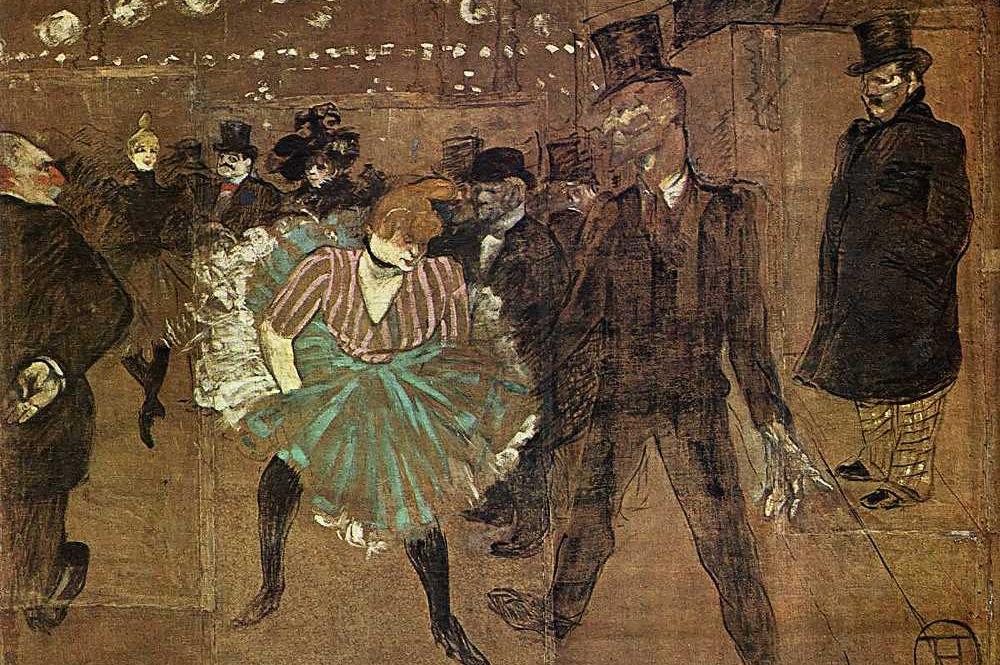 Dancing at the Moulin Rouge: La Goulue and Valentin the Contortionist, by Henry de Toulouse-Lautrec, ca. 1895