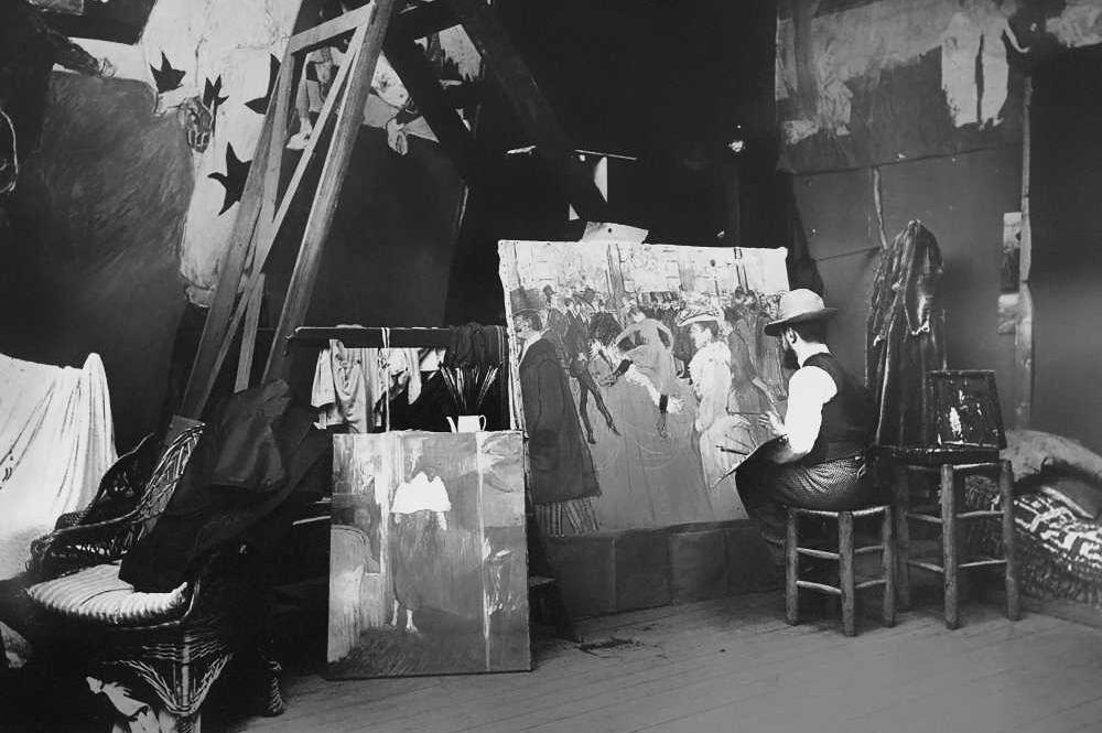 Lautrec in his studio