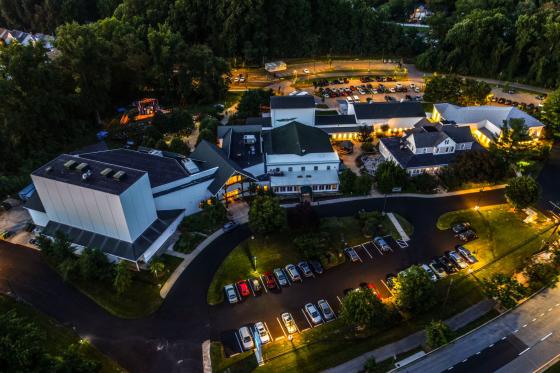 Aerial view of campus