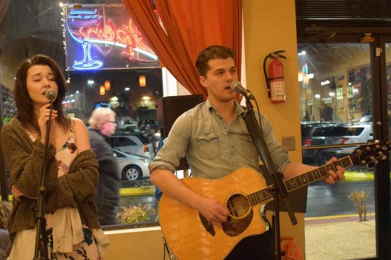 Emily Whitworth and Simon Kiser performing