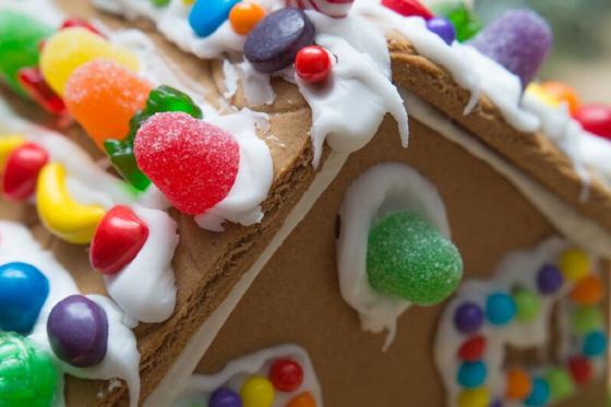 Gingerbread house stock photo