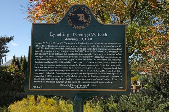 Lynching Memorial Plaque